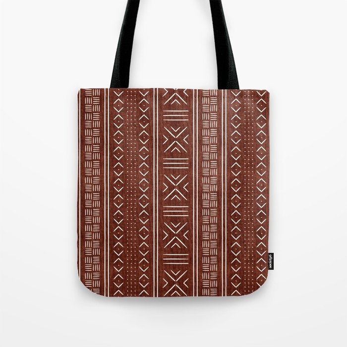rust mud cloth Tote Bag Gallery Image 1