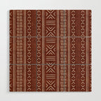 rust mud cloth Wood Wall Art Gallery Image 1