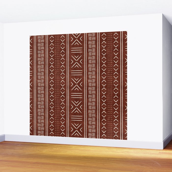 rust mud cloth Wall Mural Gallery Image 2