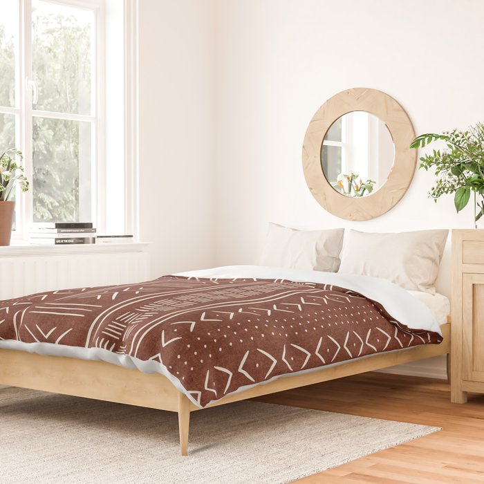 rust mud cloth Duvet Cover Gallery Image 2