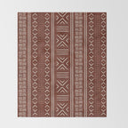 rust mud cloth Throw Blanket Gallery Image 2