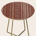 rust mud cloth Side Table Gallery Image 2