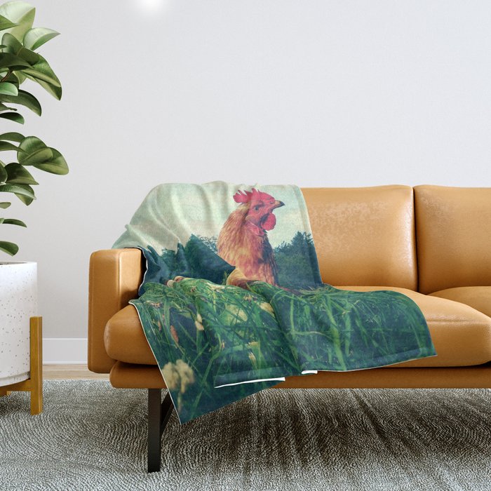 The Life of a Chicken Throw Blanket Gallery Image 1