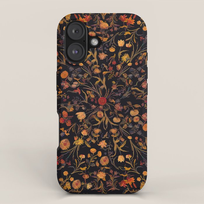 Exotic Midnight Floral Garden iPhone Case Gallery Image 1