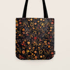 Exotic Midnight Floral Garden Tote Bag Gallery Image 1