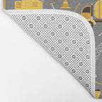 Construction Trucks on Gray Bath Mat Gallery Image 2