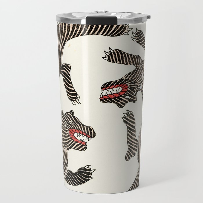 Japanese Tigers By Yatsuo No Tsubaki Travel Mug Gallery Image 1