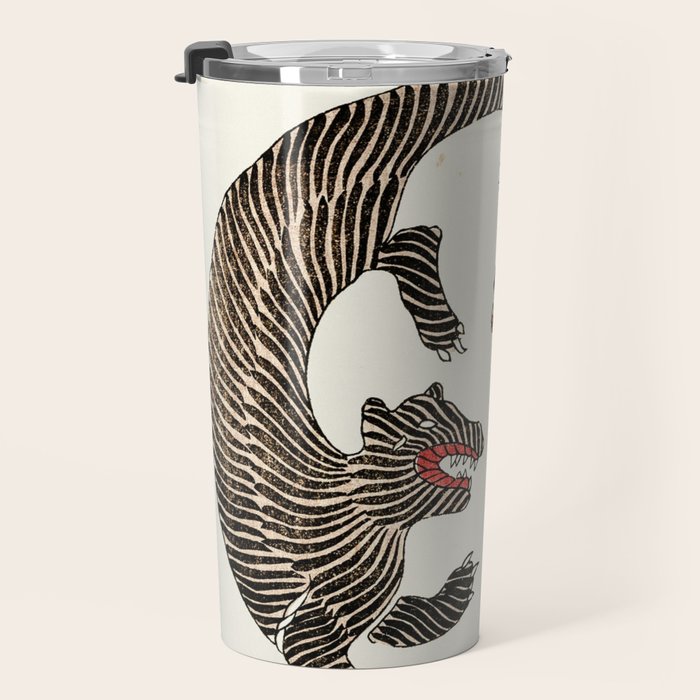 Japanese Tigers By Yatsuo No Tsubaki Travel Mug Gallery Image 3