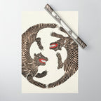 Japanese Tigers By Yatsuo No Tsubaki Wrapping Paper Gallery Image 1