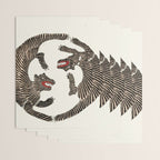 Japanese Tigers By Yatsuo No Tsubaki Wrapping Paper Gallery Image 3