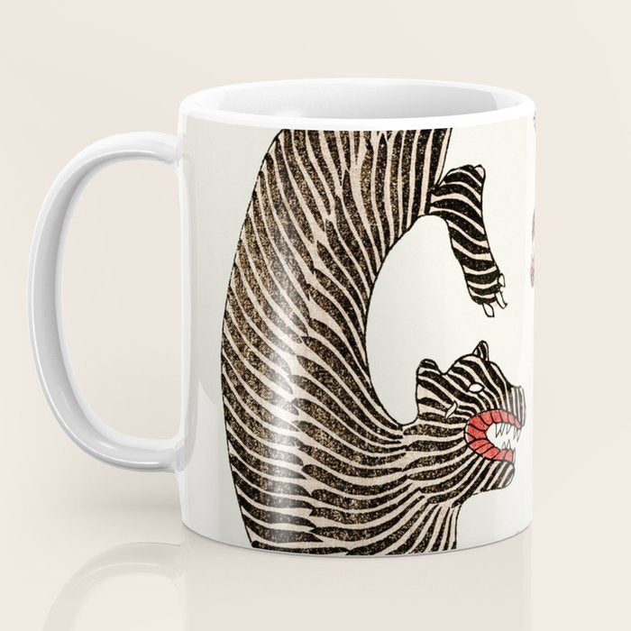 Japanese Tigers By Yatsuo No Tsubaki Coffee Mug Gallery Image 3