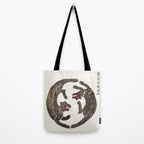 Japanese Tigers By Yatsuo No Tsubaki Tote Bag Gallery Image 2