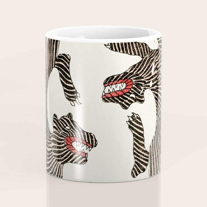 Japanese Tigers By Yatsuo No Tsubaki Coffee Mug Gallery Image 4