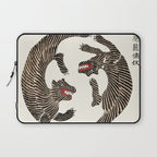 Japanese Tigers By Yatsuo No Tsubaki Laptop Sleeve Gallery Image 1