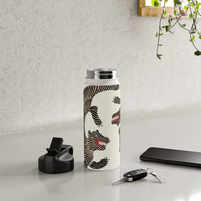 Japanese Tigers By Yatsuo No Tsubaki Water Bottle Gallery Image 4