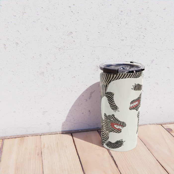 Japanese Tigers By Yatsuo No Tsubaki Travel Mug Gallery Image 4