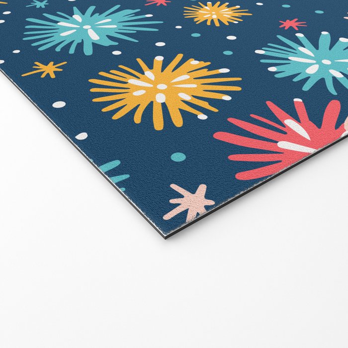Colorful firework explosion party sky pattern Welcome Mat Gallery Image 2