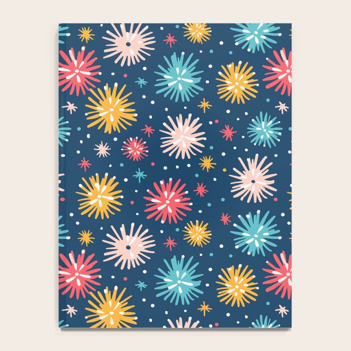 Colorful firework explosion party sky pattern Notebook Gallery Image 4