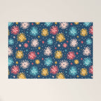 Colorful firework explosion party sky pattern Welcome Mat Gallery Image 1