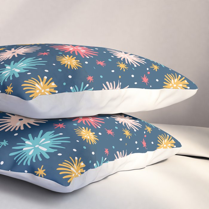 Colorful firework explosion party sky pattern Pillow Sham Gallery Image 3