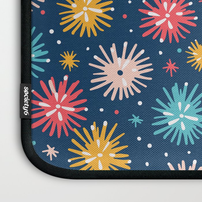 Colorful firework explosion party sky pattern Laptop Sleeve Gallery Image 3
