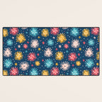 Colorful firework explosion party sky pattern Desk Mat Gallery Image 3