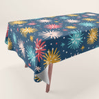 Colorful firework explosion party sky pattern Tablecloth Gallery Image 1