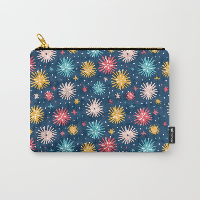 Colorful firework explosion party sky pattern Carry All Pouch Gallery Image 1