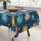 Colorful firework explosion party sky pattern Tablecloth Gallery Image 3