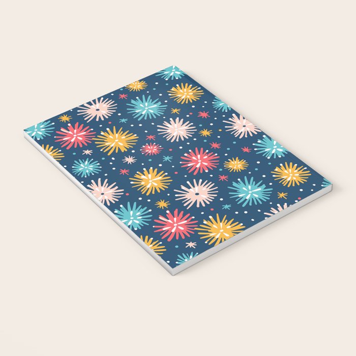 Colorful firework explosion party sky pattern Notebook Gallery Image 3