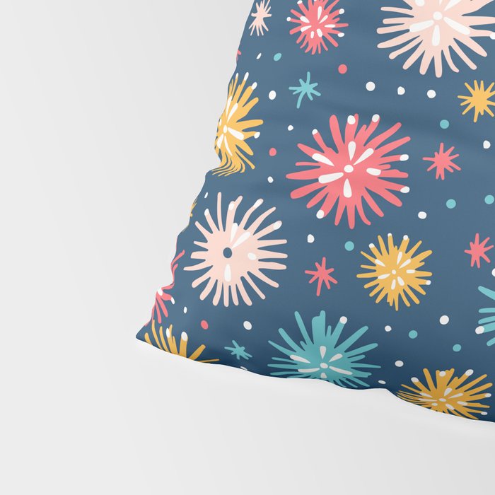 Colorful firework explosion party sky pattern Pillow Sham Gallery Image 4