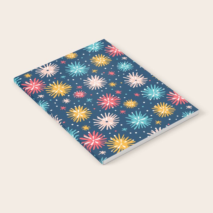 Colorful firework explosion party sky pattern Notebook Gallery Image 2