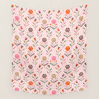 Folk Meadow - Spring Blush Wall Tapestry Gallery Image 4