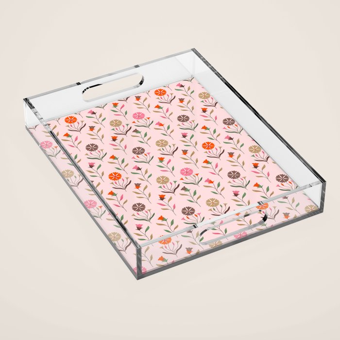 Folk Meadow - Spring Blush Acrylic Tray Gallery Image 1