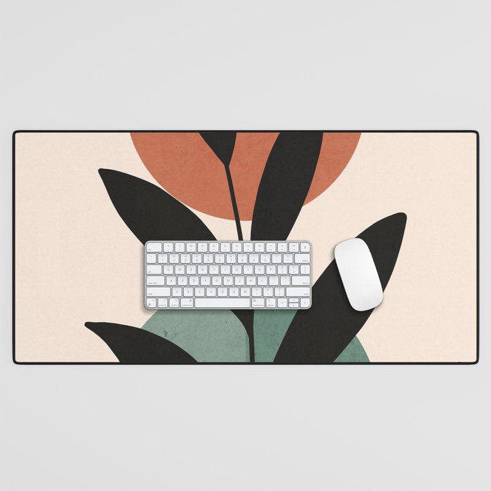 Abstract Art Tropical Leaf 16 Desk Mat Gallery Image 1