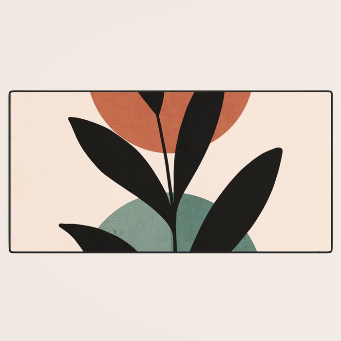 Abstract Art Tropical Leaf 16 Desk Mat Gallery Image 3