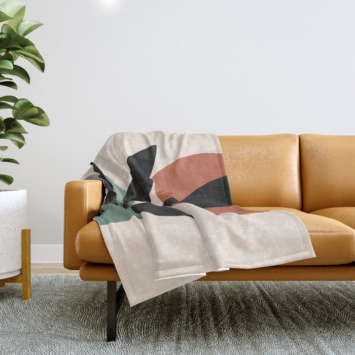Abstract Art Tropical Leaf 16 Throw Blanket Gallery Image 1