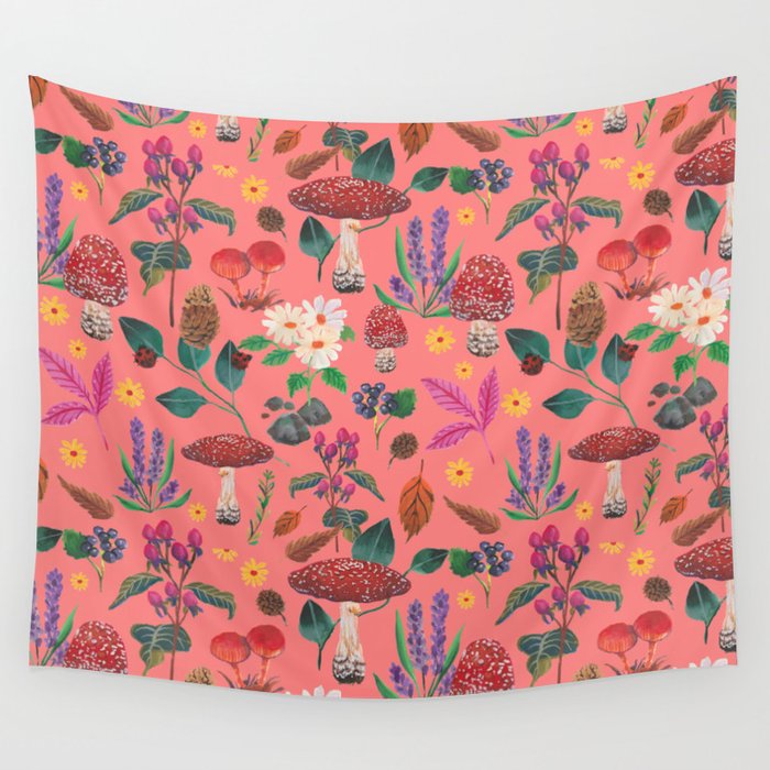 Autumn garden plants Wall Tapestry Gallery Image 4