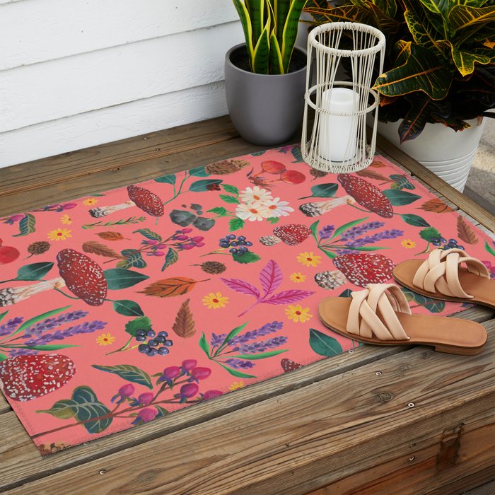 Autumn garden plants Outdoor Rug Gallery Image 2