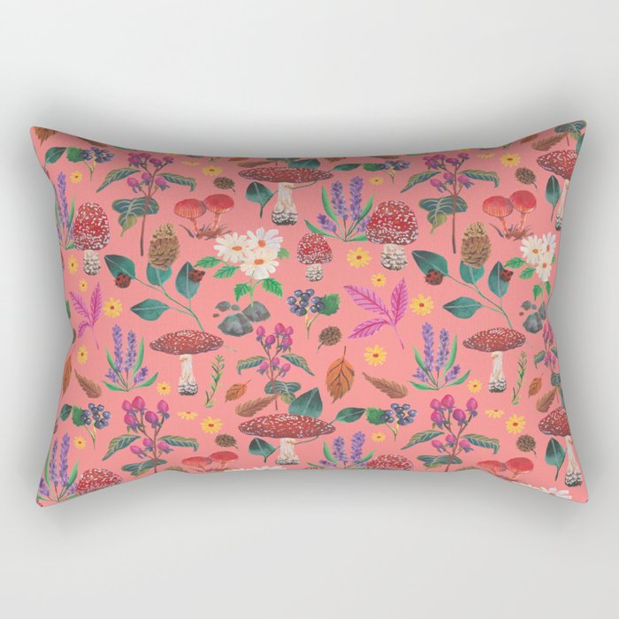 Autumn garden plants Rectangular Pillow Gallery Image 1