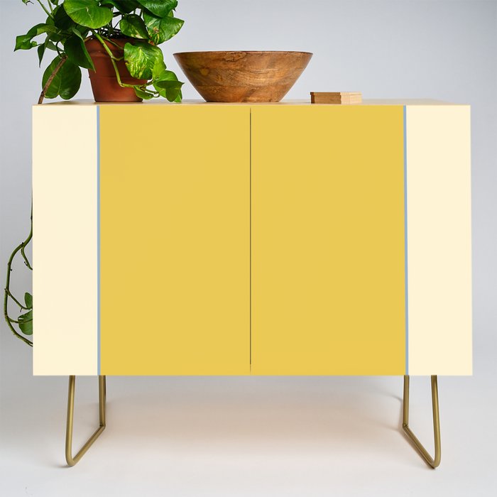 Sunshine Yellow Color Block Warm Vintage Credenza Gallery Image 1