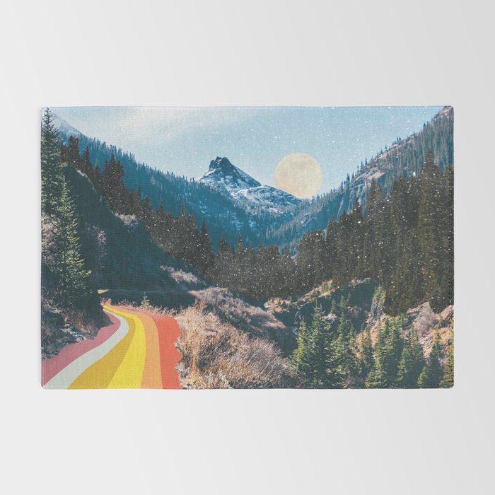 1960's Style Mountain Collage Rug Gallery Image 2