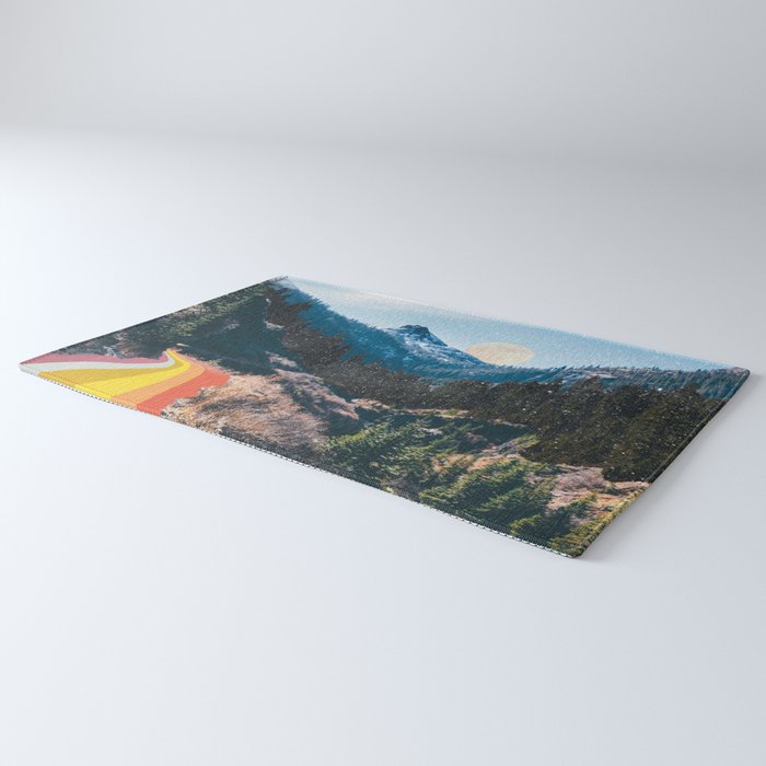 1960's Style Mountain Collage Rug Gallery Image 3