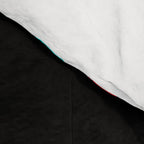 Trippy Glitch Retro Liquid Swirl Abstract Pattern Black White Red Cyan Comforter Gallery Image 4
