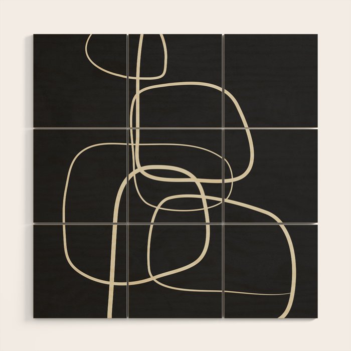 Abstract Lines 01 Wood Wall Art Gallery Image 1