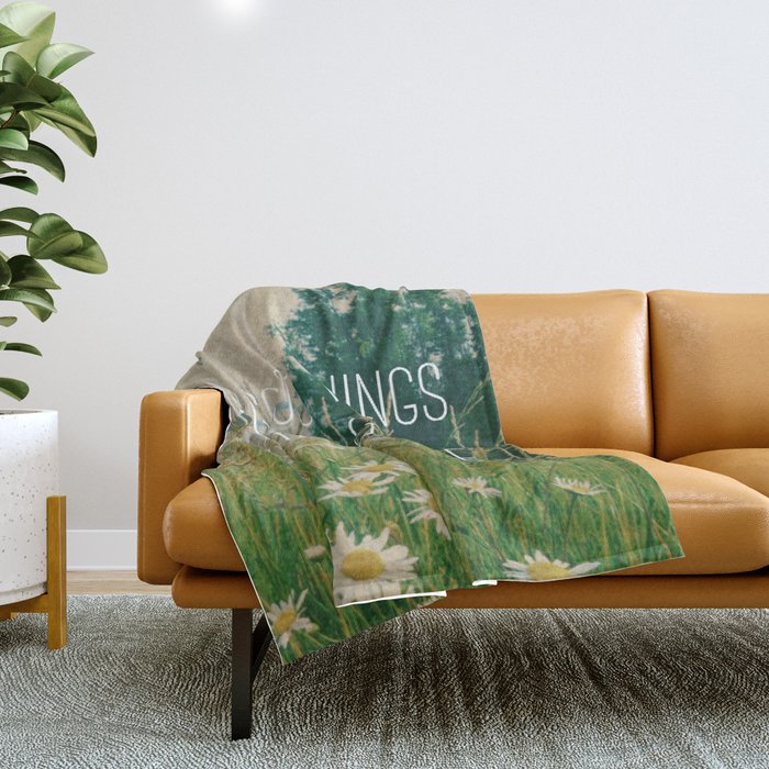 All Good Things Are Wild and Free Throw Blanket Gallery Image 1
