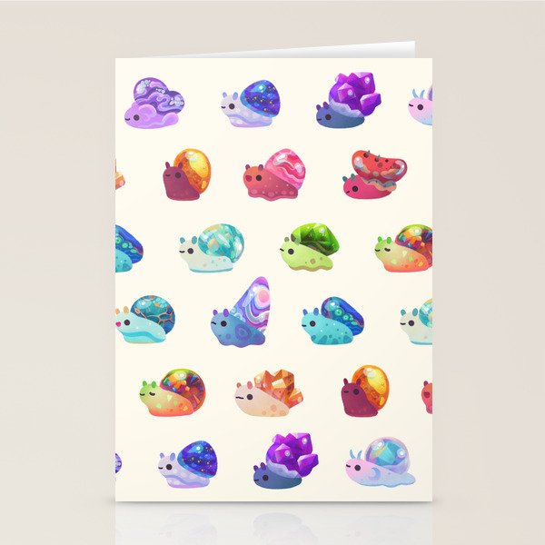 Jewel Snail - pastel Stationery Card Gallery Image 1