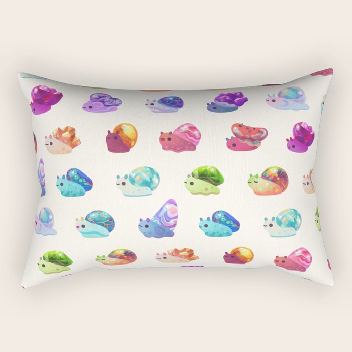 Jewel Snail - pastel Rectangular Pillow Gallery Image 2