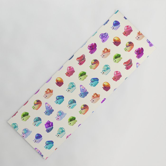Jewel Snail - pastel Yoga Mat Gallery Image 1