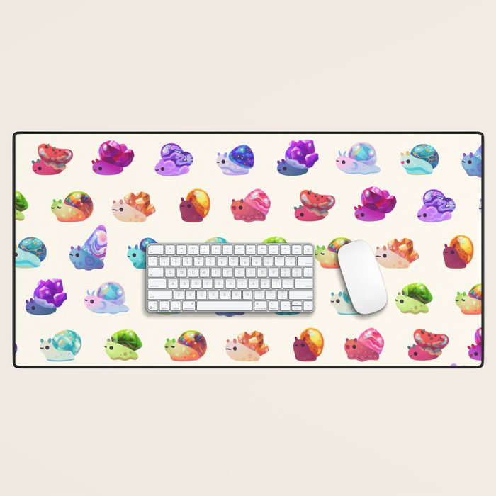 Jewel Snail - pastel Desk Mat Gallery Image 1